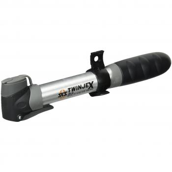 SKS GERMANY TWINJEX ALU minibomba, Bomba de Aire para Bicicleta, Incl. Soporte de Bomba