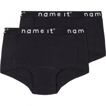 Name It Girls' Nkfhipster 2-Pack Black Underwear