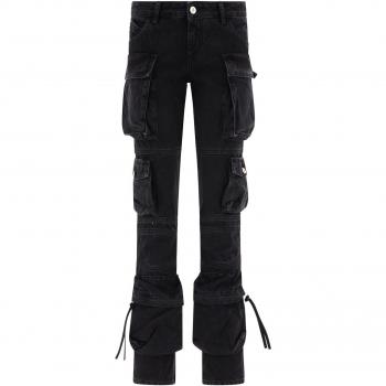 The Attico Women's Essie Straight Jeans in Black, Size 25, Style Number: 241WCP113D066100