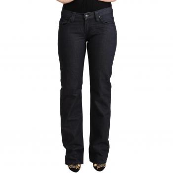 Exte Dark Blue Cotton Stretch Low Waist Straight Denim Jeans - W29
