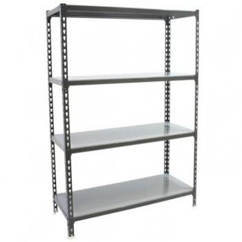 Estantería SIMONCLICK PLUS 4/400 1500 Antracita/Galva, Estantería metálica con 4 baldas ajustables, capacidad de 180 kg de punto de flexión, dimensiones de 150