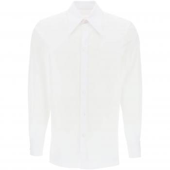 Maison Margiela White Cotton Formal Shirt with Pointed Collar - Size L