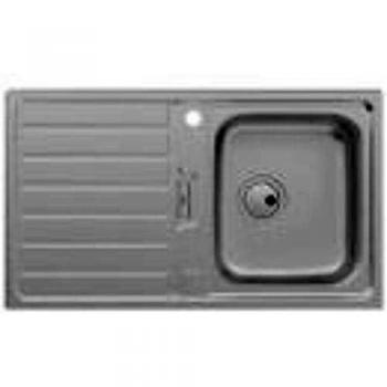 Roca A870KC1000 Fregadero Reversible 1 Cubeta 1 Escurridor, 1000x500x200, Siena 100, Acero Inox, Aluminio