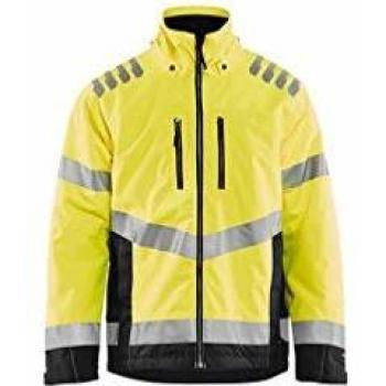 Chaqueta de trabajo forrada de alta visibilidad - Amarillo fluorescente/Negro XXXL