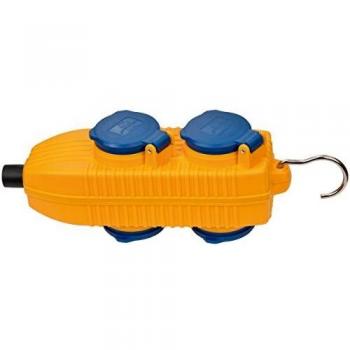 Regleta 1081070010 de Brennenstuhl, 230 V / 16 A, impermeable IP54, 4 tomas
