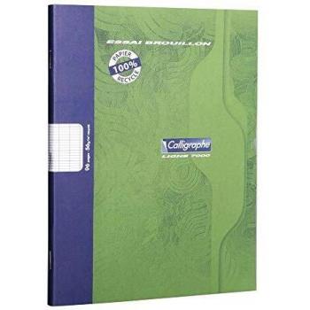 7000, Cahier Pique Brouillon 17x22 96p Seyes 56g 100% Recycle