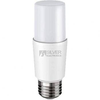 SILVER ELECTRONICS -Bombilla LED ECO Tubular T37, Potencia: 9W, Casquillo: E27, Temperatura de color
