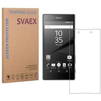 SVAEX Sony Xperia Z5 Premium Protector de pantalla de vidrio templado - vidrio de dureza 9H - grosor de 0.3mm - transparencia de alta definición - bordes redondeados 2.5D - antigolpes - recubrimiento oleofóbico - tacto delicado - vidrio de alta calidad 