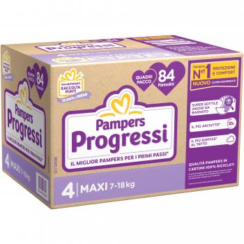 Pampers Progressi Quadri Pack Maxi 84 Pannolini 7-18kg