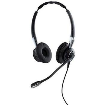 Jabra Biz 2400 II - Auriculares Ligeros estéreo de rápida desconexión con Cable y cancelación de Ruido - Voz en Alta definición y Suave Diadema - para teléfonos de Escritorio