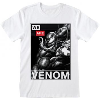 Camiseta de Venom (Marvel) - Venom Poster - Talla L - para Hombre - Blanco
