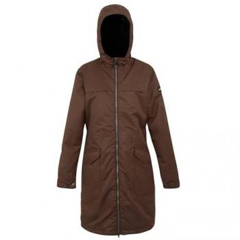 Regatta Women's Lightweight Waterproof Romine II Parka Jacket - Dark Brown/Black, Size 18