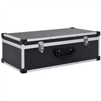 Aluminum and ABS Black Compact Disc Case for 80 Discs