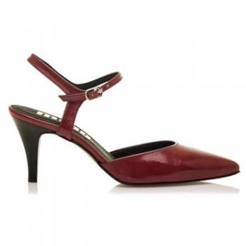 Zapatos de tacón mujer Chantal rojo con cierre hebilla y tipo de puntera afilada