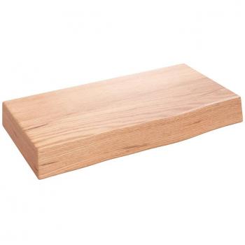 Estante de pared madera de roble tratada 40x20x6cm Natural, Marrón claro, Marrón oscuro Mueble Almacenaje Estantería para Oficina, Estudio, Dormitorio Estantería/Librería/mueble