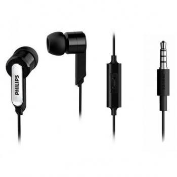 Auriculares intrauditivos con micrófono Philips She1405Bk/10
