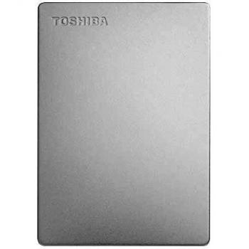 Toshiba Canvio Slim 1TB Aluminium Portable External Hard Drive USB 3.0 for PC, Xbox, PS4. HDTD310ES3DA