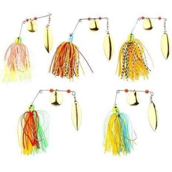 Spinner Cebos Zumbido Señuelo Bajo De La Pesca Del Lucio Cebos Artificiales Tirón 5 Colores
