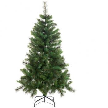 Árbol de Navidad artificial de 210 cm con 989 ramas verdes de PE y PVC - Acabado Natural