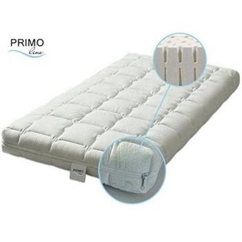 Primo Line Colchón de Látex Bebé Lux Colchón de Cuna 60x120 Altura 12cm, Funda Acolchada Extraíble
