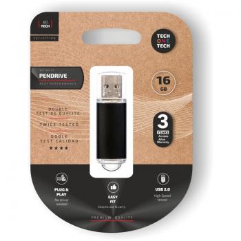 Memoria USB 2.0 Tech One Tech Basic 16GB Negra