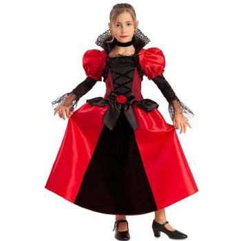 Disfraz de Vampiresa Elegante para Niña en Talla 5-6 años