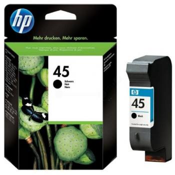 Cartucho de tinta original HP 45 grande negro (HP 51645AE) - Tipo: Cartucho de tinta, Color: Negro, Capacidad: Grande/XL