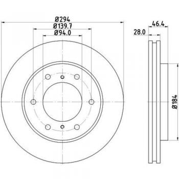 HELLA 8DD 355 115-731 Bremsscheibe