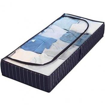 WENKO Funda para debajo de la cama Comfort, Polietileno, 105 x 15 x 45 cm, Azul
