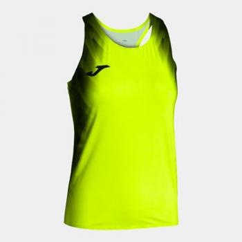 Camiseta de running Joma Elite XI mujer tirantes amarillo flúor