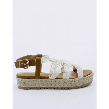 Sandalia Plana MTNG 52828 Natural Beige