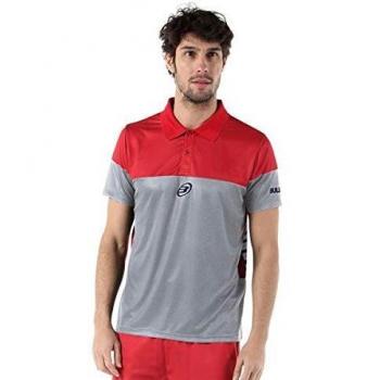 Bullpadel Polo CONVAL Gris Rojo