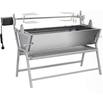 vidaXL Barbacoa Parrilla con Pinchos Asar Hierro y Acero Inoxidable Asador BBQ