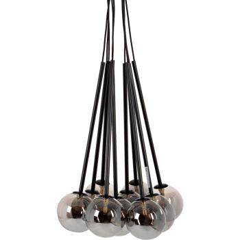 Lámpara de Techo Moderna BB Home 91 x 60 x 155 cm Cristal Negro Metal Ø 13 cm
