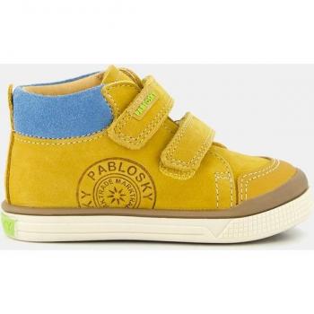 Botas de bebé niño Pablosky en piel con doble cierre adherente