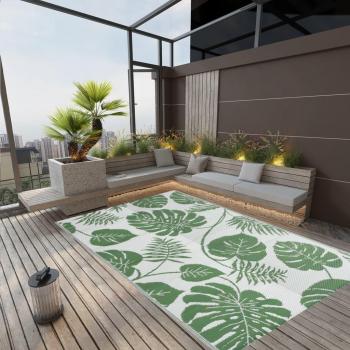 Alfombra exterior verde 190x290 cm PP Vidaxl