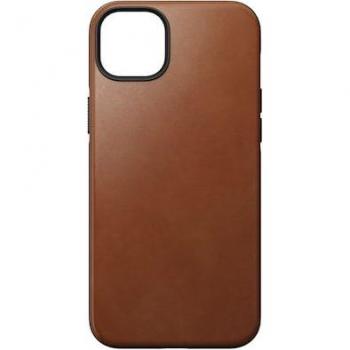 Funda de Cuero Moderno Nomad con MagSafe para iPhone 14 Plus - Marrón Claro