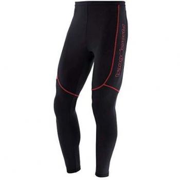 TRANGO PC008003 Pantalones, Hombre, Negro/Rojo, M