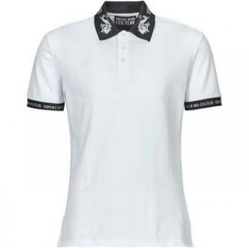Versace Jeans Couture Men's Baroque Style White Polo Shirt Size L