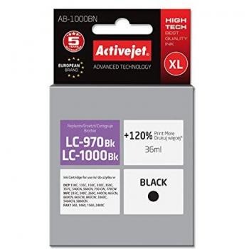 ActiveJet AB-1000BN - Cartucho Compatible con Brother LC1000/ LC970, Color Negro