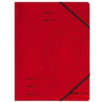Carpeta Esquinera Herlitz Easyorga A4 Cartón Roja
