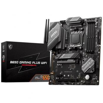 MSI B650 Gaming Plus WiFi Placa Base AM5 ATX, AMD B650, Zócalo AM5, 4 DDR5 hasta 192GB, HDMI+DP, 4 SATA3 + 2 M.2,