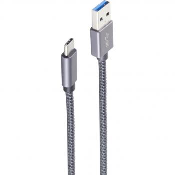 Cable USB 3.2 shiverpeaks BASIC-S, USB-A a USB-C, longitud de 0,50 m