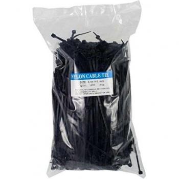 Bridas de plástico negras 140 mm x 3,6 mm - Paquete de 1000 unidades