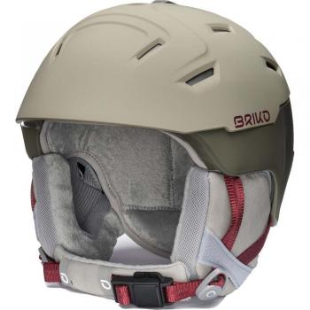 Briko - Casco de nieve de mujer Crystal 2.0 Briko, casco para esquí, diseño femenino, ligero, con sistema de ventilación ajustable, forro interior desmontable y lavable, certificación de seguridad CE