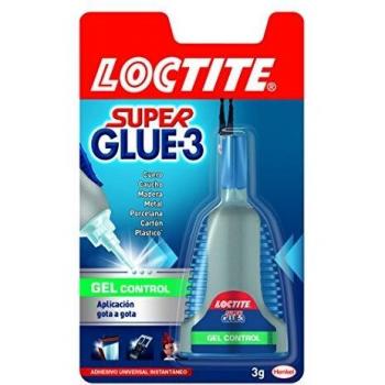 Loctite Super Glue-3 gel control, adhesivo universal instantáneo antigoteo, 3gr