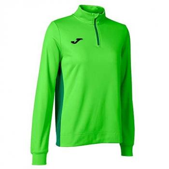 Sudadera Joma Winner II Mujer Verde Flúor con media cremallera, talla S