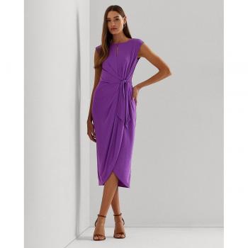 Ralph Lauren Elegant Midi Dress Purple Female Size XS