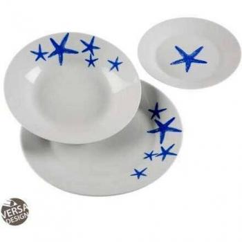 VAJILLA 18 PIEZAS BLUE SEA marca VERSA