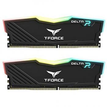 TEAMGROUP Team T-Force Delta RGB DDR4 Gaming Memory, 2 x 16 GB, 3600 MHz, 288 Pines DIMM, Negro